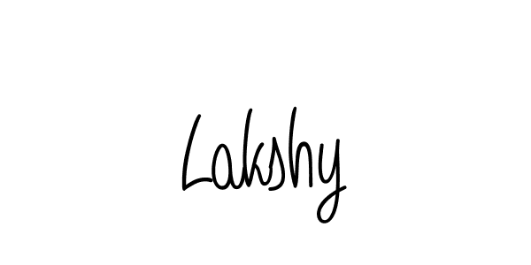 You should practise on your own different ways (Angelique-Rose-font-FFP) to write your name (Lakshy) in signature. don't let someone else do it for you. Lakshy signature style 5 images and pictures png