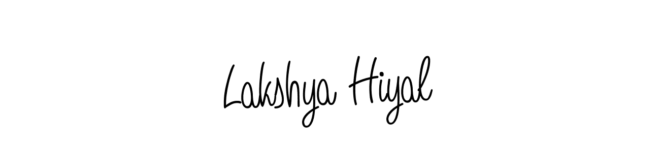 How to make Lakshya Hiyal name signature. Use Angelique-Rose-font-FFP style for creating short signs online. This is the latest handwritten sign. Lakshya Hiyal signature style 5 images and pictures png