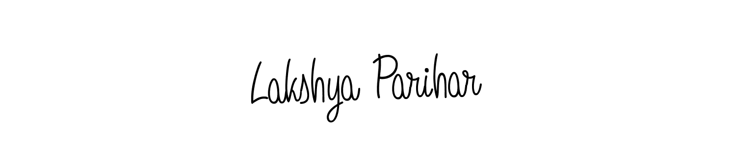 Use a signature maker to create a handwritten signature online. With this signature software, you can design (Angelique-Rose-font-FFP) your own signature for name Lakshya Parihar. Lakshya Parihar signature style 5 images and pictures png