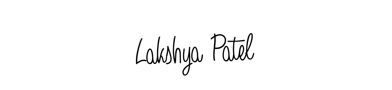 Make a beautiful signature design for name Lakshya Patel. With this signature (Angelique-Rose-font-FFP) style, you can create a handwritten signature for free. Lakshya Patel signature style 5 images and pictures png