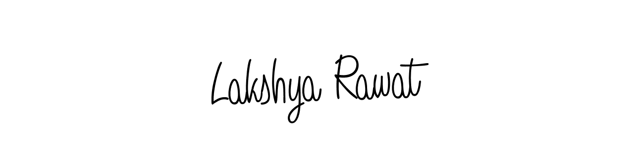 You should practise on your own different ways (Angelique-Rose-font-FFP) to write your name (Lakshya Rawat) in signature. don't let someone else do it for you. Lakshya Rawat signature style 5 images and pictures png