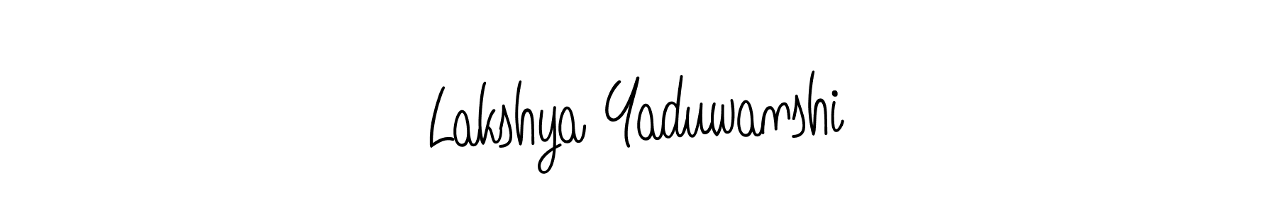 Create a beautiful signature design for name Lakshya Yaduwanshi. With this signature (Angelique-Rose-font-FFP) fonts, you can make a handwritten signature for free. Lakshya Yaduwanshi signature style 5 images and pictures png