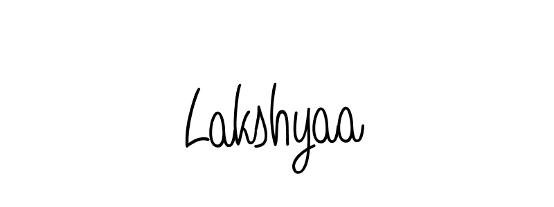 Make a beautiful signature design for name Lakshyaa. With this signature (Angelique-Rose-font-FFP) style, you can create a handwritten signature for free. Lakshyaa signature style 5 images and pictures png