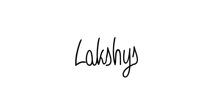 How to make Lakshys name signature. Use Angelique-Rose-font-FFP style for creating short signs online. This is the latest handwritten sign. Lakshys signature style 5 images and pictures png