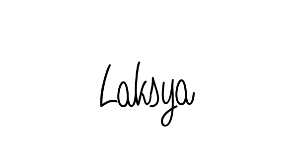 Make a beautiful signature design for name Laksya. With this signature (Angelique-Rose-font-FFP) style, you can create a handwritten signature for free. Laksya signature style 5 images and pictures png