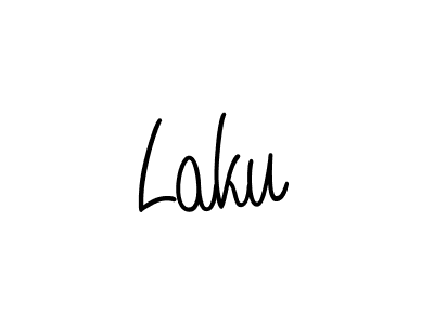 Create a beautiful signature design for name Laku. With this signature (Angelique-Rose-font-FFP) fonts, you can make a handwritten signature for free. Laku signature style 5 images and pictures png