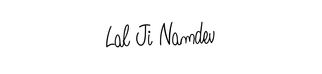 Lal Ji Namdev stylish signature style. Best Handwritten Sign (Angelique-Rose-font-FFP) for my name. Handwritten Signature Collection Ideas for my name Lal Ji Namdev. Lal Ji Namdev signature style 5 images and pictures png