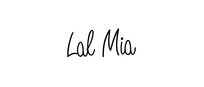 You should practise on your own different ways (Angelique-Rose-font-FFP) to write your name (Lal Mia) in signature. don't let someone else do it for you. Lal Mia signature style 5 images and pictures png