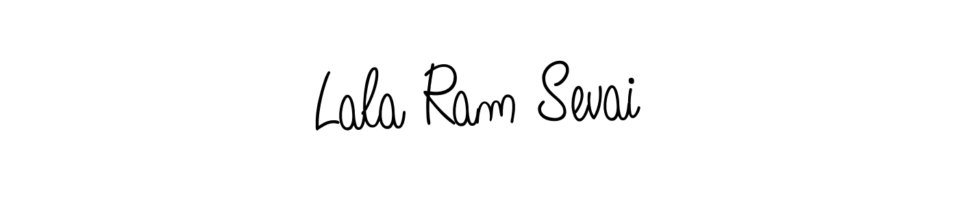 Make a beautiful signature design for name Lala Ram Sevai. With this signature (Angelique-Rose-font-FFP) style, you can create a handwritten signature for free. Lala Ram Sevai signature style 5 images and pictures png