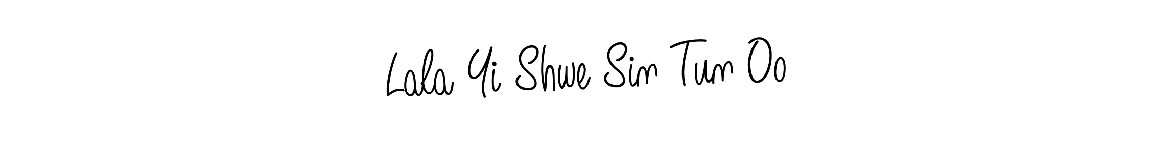 if you are searching for the best signature style for your name Lala Yi Shwe Sin Tun Oo. so please give up your signature search. here we have designed multiple signature styles  using Angelique-Rose-font-FFP. Lala Yi Shwe Sin Tun Oo signature style 5 images and pictures png