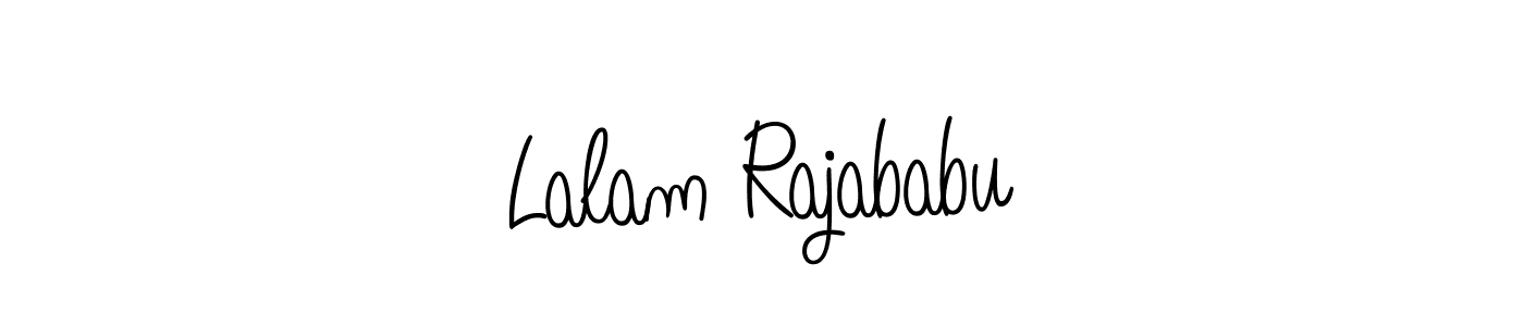 Create a beautiful signature design for name Lalam Rajababu. With this signature (Angelique-Rose-font-FFP) fonts, you can make a handwritten signature for free. Lalam Rajababu signature style 5 images and pictures png