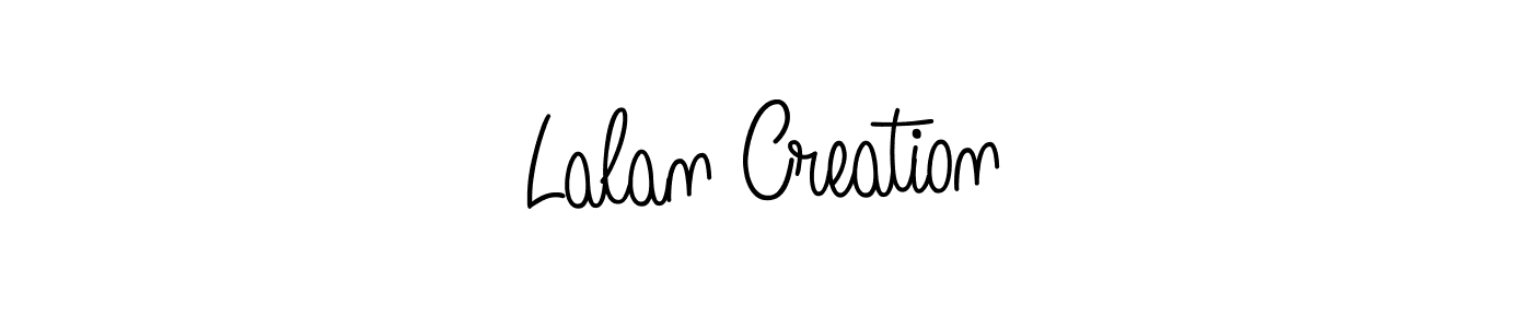 You should practise on your own different ways (Angelique-Rose-font-FFP) to write your name (Lalan Creation) in signature. don't let someone else do it for you. Lalan Creation signature style 5 images and pictures png