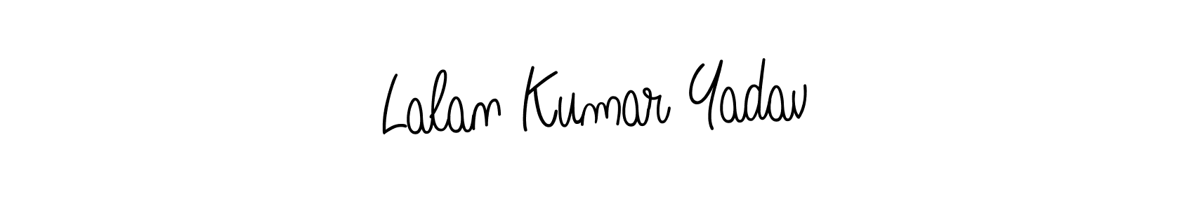 Design your own signature with our free online signature maker. With this signature software, you can create a handwritten (Angelique-Rose-font-FFP) signature for name Lalan Kumar Yadav. Lalan Kumar Yadav signature style 5 images and pictures png