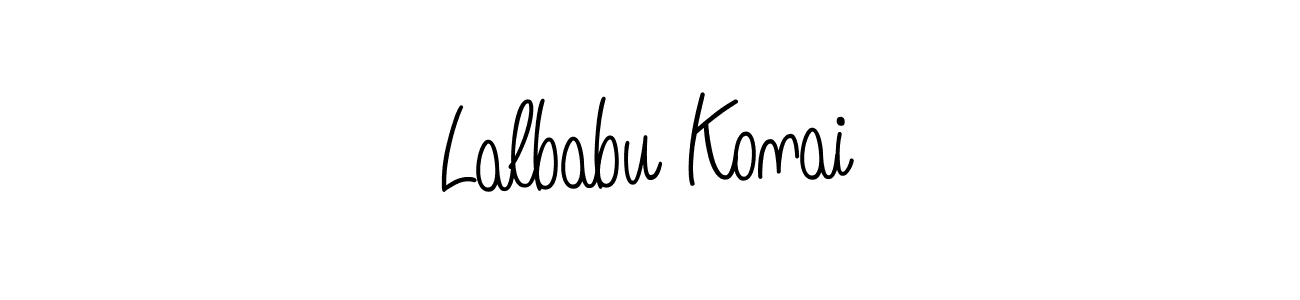 How to make Lalbabu Konai signature? Angelique-Rose-font-FFP is a professional autograph style. Create handwritten signature for Lalbabu Konai name. Lalbabu Konai signature style 5 images and pictures png