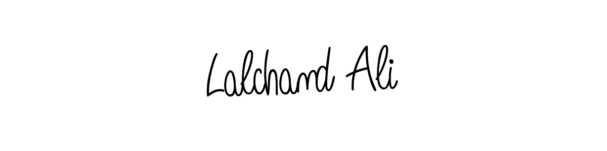 You should practise on your own different ways (Angelique-Rose-font-FFP) to write your name (Lalchand Ali) in signature. don't let someone else do it for you. Lalchand Ali signature style 5 images and pictures png