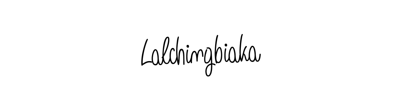 You should practise on your own different ways (Angelique-Rose-font-FFP) to write your name (Lalchingbiaka) in signature. don't let someone else do it for you. Lalchingbiaka signature style 5 images and pictures png