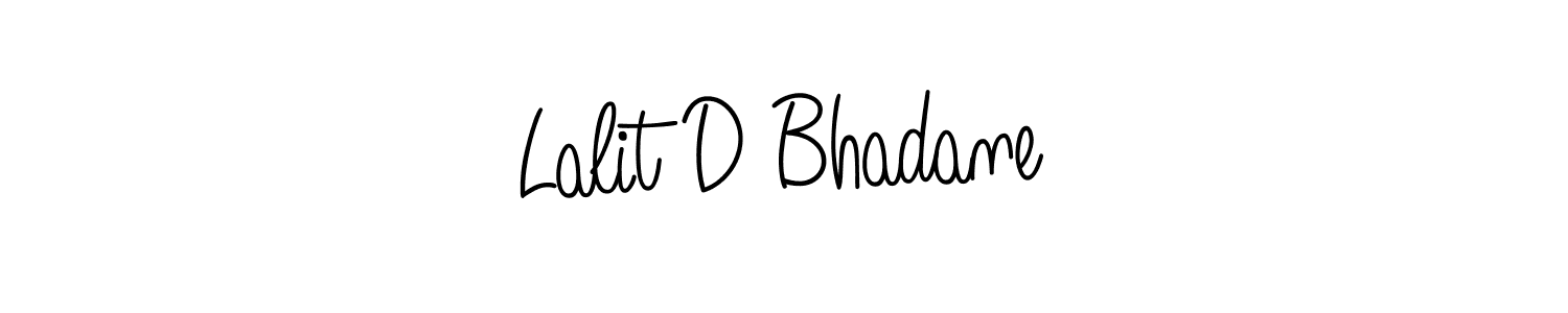 Lalit D Bhadane stylish signature style. Best Handwritten Sign (Angelique-Rose-font-FFP) for my name. Handwritten Signature Collection Ideas for my name Lalit D Bhadane. Lalit D Bhadane signature style 5 images and pictures png