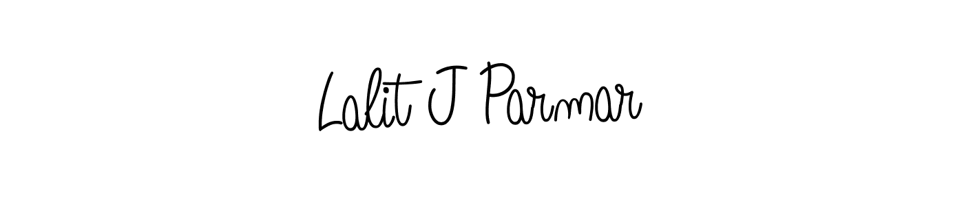How to make Lalit J Parmar name signature. Use Angelique-Rose-font-FFP style for creating short signs online. This is the latest handwritten sign. Lalit J Parmar signature style 5 images and pictures png