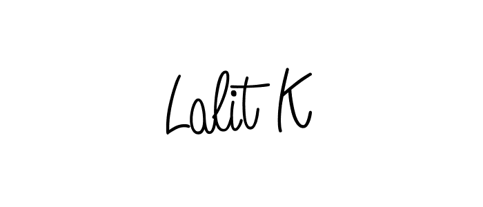 Make a beautiful signature design for name Lalit K. With this signature (Angelique-Rose-font-FFP) style, you can create a handwritten signature for free. Lalit K signature style 5 images and pictures png