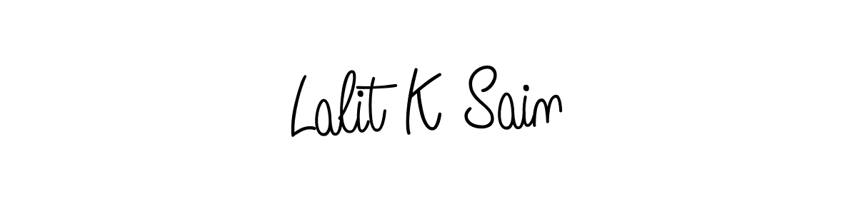 Design your own signature with our free online signature maker. With this signature software, you can create a handwritten (Angelique-Rose-font-FFP) signature for name Lalit K Sain. Lalit K Sain signature style 5 images and pictures png