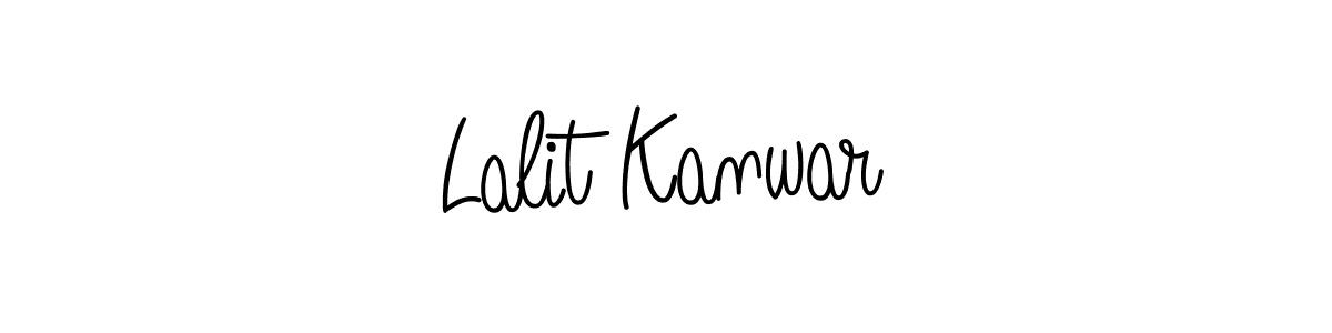 You should practise on your own different ways (Angelique-Rose-font-FFP) to write your name (Lalit Kanwar) in signature. don't let someone else do it for you. Lalit Kanwar signature style 5 images and pictures png