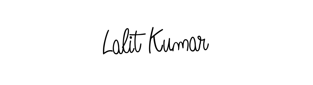 You should practise on your own different ways (Angelique-Rose-font-FFP) to write your name (Lalit Kumar) in signature. don't let someone else do it for you. Lalit Kumar signature style 5 images and pictures png