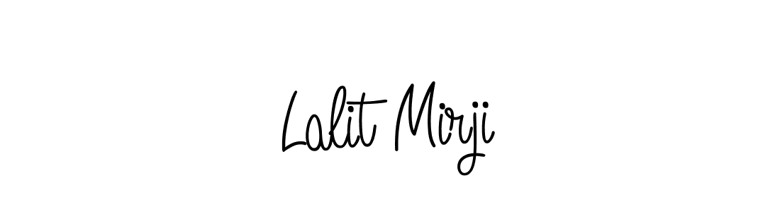 The best way (Angelique-Rose-font-FFP) to make a short signature is to pick only two or three words in your name. The name Lalit Mirji include a total of six letters. For converting this name. Lalit Mirji signature style 5 images and pictures png