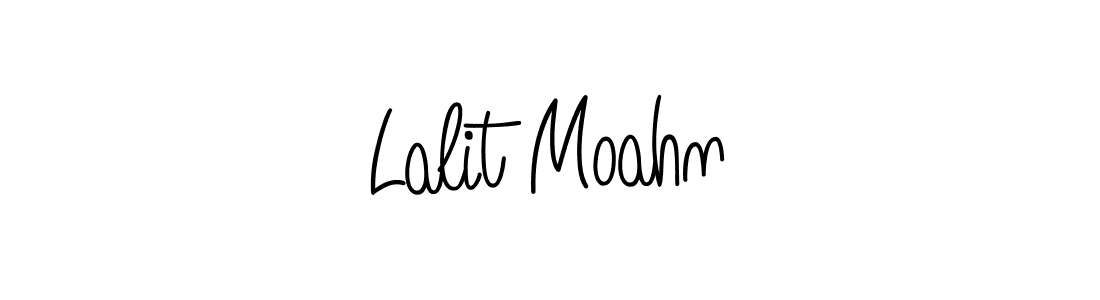 You should practise on your own different ways (Angelique-Rose-font-FFP) to write your name (Lalit Moahn) in signature. don't let someone else do it for you. Lalit Moahn signature style 5 images and pictures png