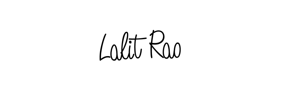 The best way (Angelique-Rose-font-FFP) to make a short signature is to pick only two or three words in your name. The name Lalit Rao include a total of six letters. For converting this name. Lalit Rao signature style 5 images and pictures png