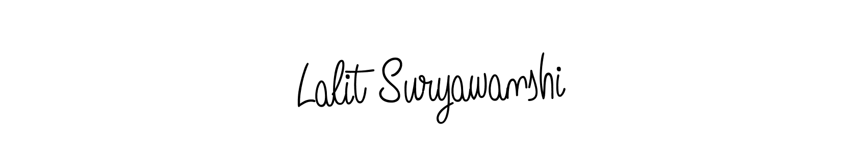 You should practise on your own different ways (Angelique-Rose-font-FFP) to write your name (Lalit Suryawanshi) in signature. don't let someone else do it for you. Lalit Suryawanshi signature style 5 images and pictures png