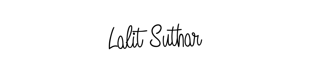 How to make Lalit Suthar name signature. Use Angelique-Rose-font-FFP style for creating short signs online. This is the latest handwritten sign. Lalit Suthar signature style 5 images and pictures png