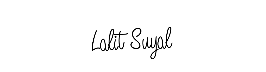 Use a signature maker to create a handwritten signature online. With this signature software, you can design (Angelique-Rose-font-FFP) your own signature for name Lalit Suyal. Lalit Suyal signature style 5 images and pictures png