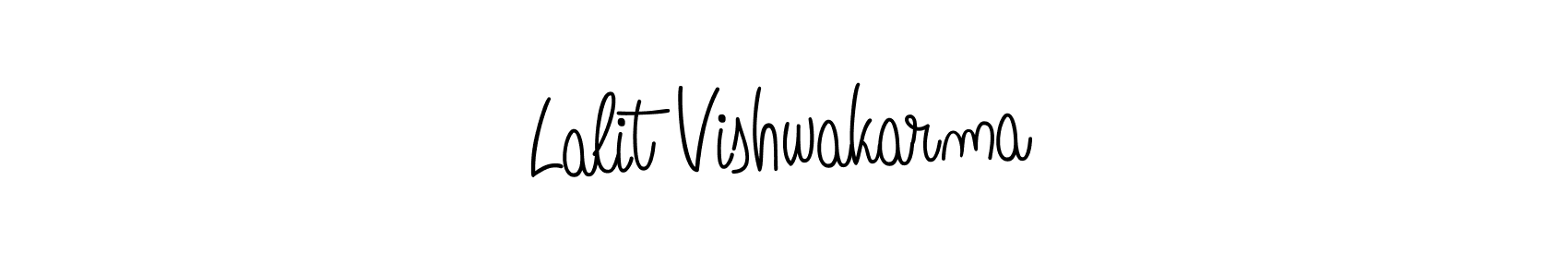 How to make Lalit Vishwakarma name signature. Use Angelique-Rose-font-FFP style for creating short signs online. This is the latest handwritten sign. Lalit Vishwakarma signature style 5 images and pictures png