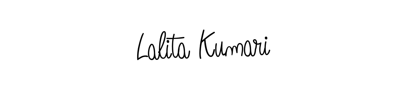 Create a beautiful signature design for name Lalita Kumari. With this signature (Angelique-Rose-font-FFP) fonts, you can make a handwritten signature for free. Lalita Kumari signature style 5 images and pictures png