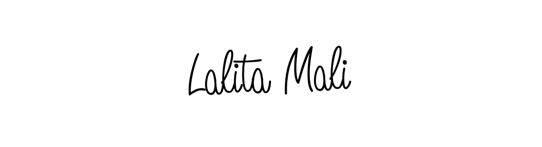 Make a beautiful signature design for name Lalita Mali. With this signature (Angelique-Rose-font-FFP) style, you can create a handwritten signature for free. Lalita Mali signature style 5 images and pictures png