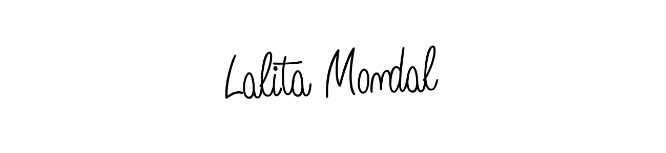 Use a signature maker to create a handwritten signature online. With this signature software, you can design (Angelique-Rose-font-FFP) your own signature for name Lalita Mondal. Lalita Mondal signature style 5 images and pictures png