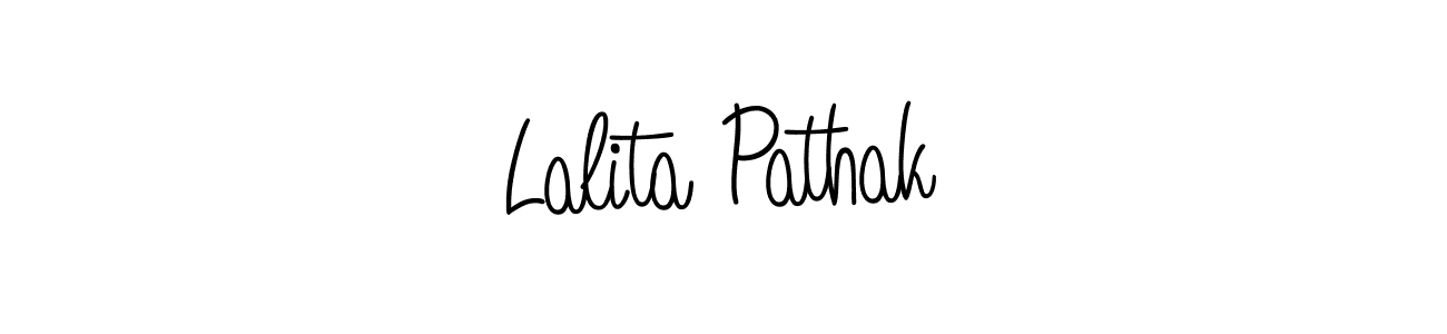 The best way (Angelique-Rose-font-FFP) to make a short signature is to pick only two or three words in your name. The name Lalita Pathak include a total of six letters. For converting this name. Lalita Pathak signature style 5 images and pictures png