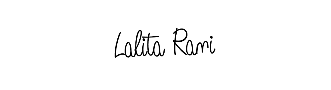 Make a short Lalita Rani signature style. Manage your documents anywhere anytime using Angelique-Rose-font-FFP. Create and add eSignatures, submit forms, share and send files easily. Lalita Rani signature style 5 images and pictures png