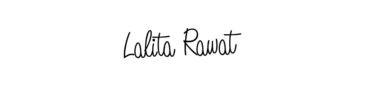 How to make Lalita Rawat name signature. Use Angelique-Rose-font-FFP style for creating short signs online. This is the latest handwritten sign. Lalita Rawat signature style 5 images and pictures png