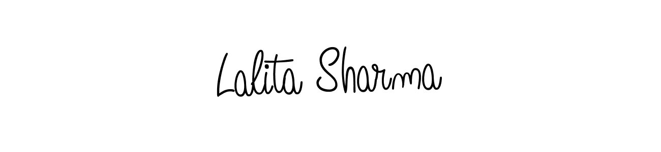 Make a beautiful signature design for name Lalita Sharma. With this signature (Angelique-Rose-font-FFP) style, you can create a handwritten signature for free. Lalita Sharma signature style 5 images and pictures png