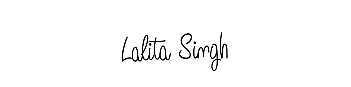 The best way (Angelique-Rose-font-FFP) to make a short signature is to pick only two or three words in your name. The name Lalita Singh include a total of six letters. For converting this name. Lalita Singh signature style 5 images and pictures png