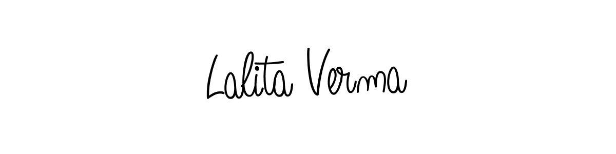 How to make Lalita Verma signature? Angelique-Rose-font-FFP is a professional autograph style. Create handwritten signature for Lalita Verma name. Lalita Verma signature style 5 images and pictures png