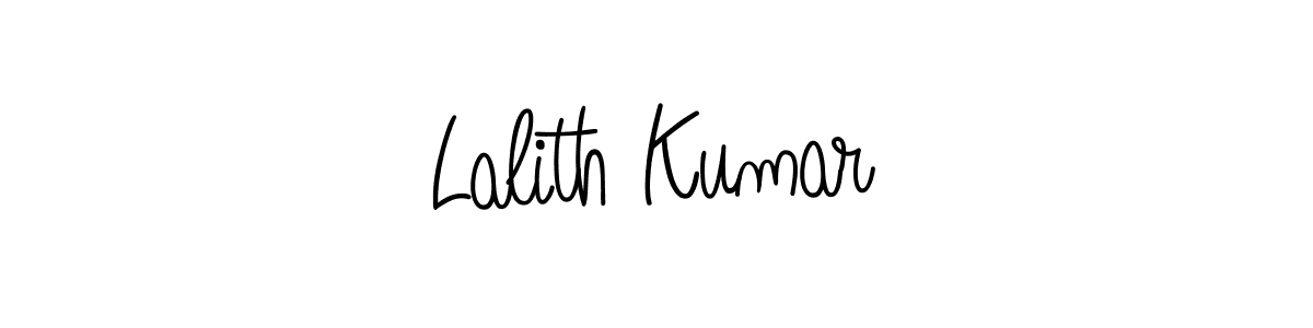 Use a signature maker to create a handwritten signature online. With this signature software, you can design (Angelique-Rose-font-FFP) your own signature for name Lalith Kumar. Lalith Kumar signature style 5 images and pictures png