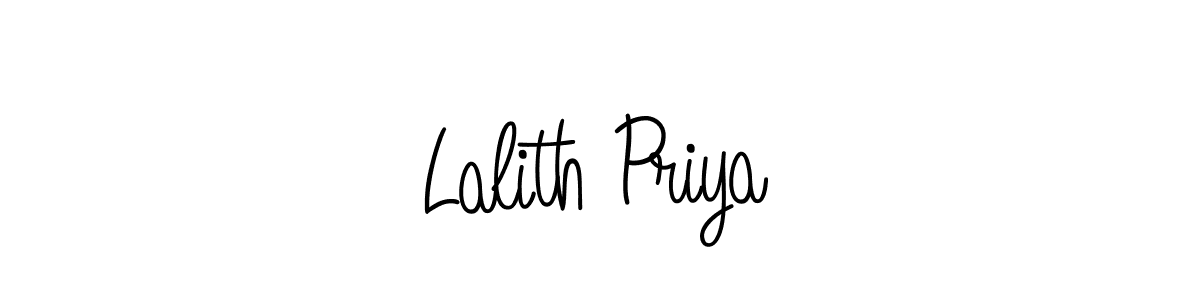 How to make Lalith Priya signature? Angelique-Rose-font-FFP is a professional autograph style. Create handwritten signature for Lalith Priya name. Lalith Priya signature style 5 images and pictures png
