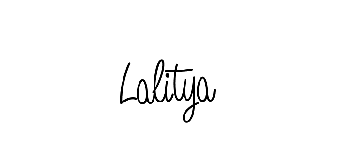 Design your own signature with our free online signature maker. With this signature software, you can create a handwritten (Angelique-Rose-font-FFP) signature for name Lalitya. Lalitya signature style 5 images and pictures png