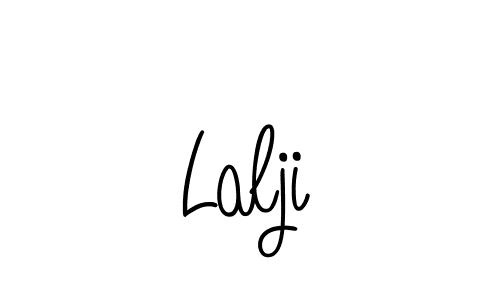 How to make Lalji name signature. Use Angelique-Rose-font-FFP style for creating short signs online. This is the latest handwritten sign. Lalji signature style 5 images and pictures png