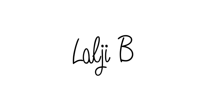 The best way (Angelique-Rose-font-FFP) to make a short signature is to pick only two or three words in your name. The name Lalji B include a total of six letters. For converting this name. Lalji B signature style 5 images and pictures png