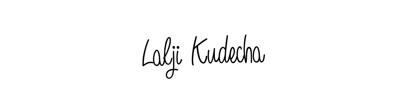 How to make Lalji Kudecha name signature. Use Angelique-Rose-font-FFP style for creating short signs online. This is the latest handwritten sign. Lalji Kudecha signature style 5 images and pictures png