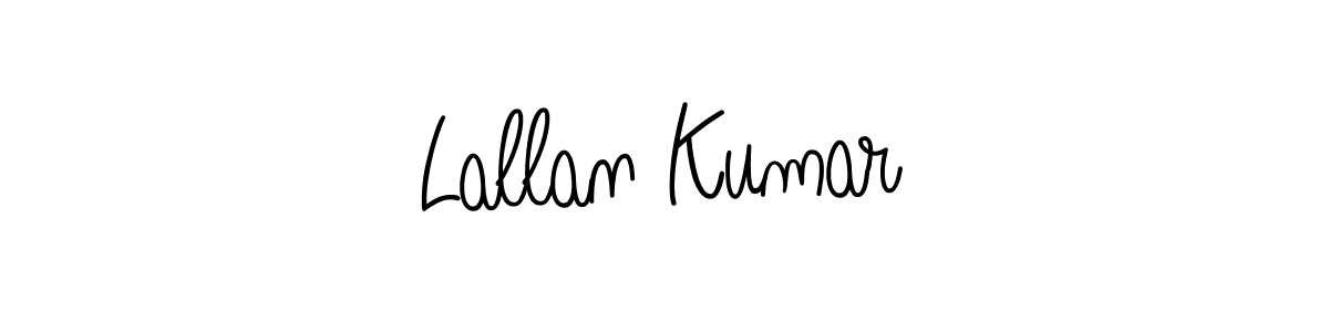 The best way (Angelique-Rose-font-FFP) to make a short signature is to pick only two or three words in your name. The name Lallan Kumar include a total of six letters. For converting this name. Lallan Kumar signature style 5 images and pictures png