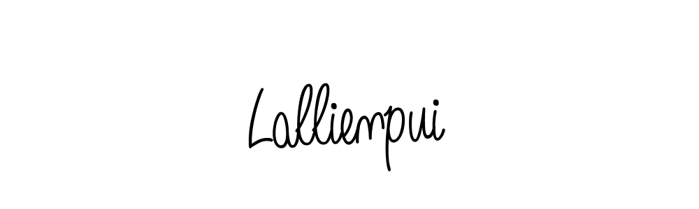 if you are searching for the best signature style for your name Lallienpui. so please give up your signature search. here we have designed multiple signature styles  using Angelique-Rose-font-FFP. Lallienpui signature style 5 images and pictures png